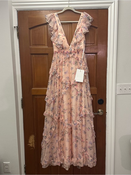 Mac Duggal Dresses & Skirts - Mac Duggal Blush Pink Floral Ruffle Gown